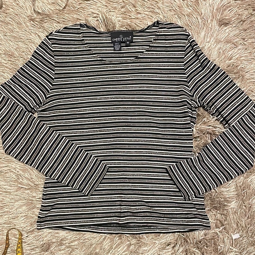 CAROLE Little Long Sleeve Stripe Shirt